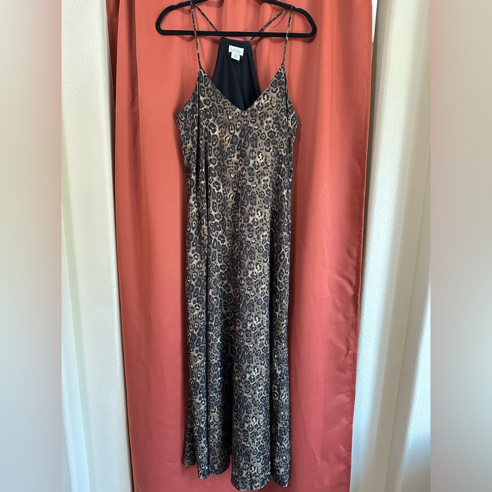 Nicole Miller Leopard Print Maxi Dress - Brown and Black